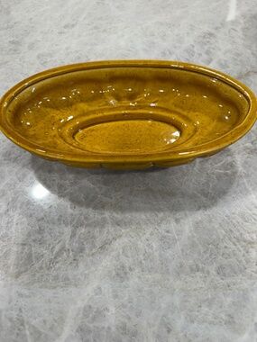 Vintage Haeger Pottery USA Golden Brown Oval Planter #261